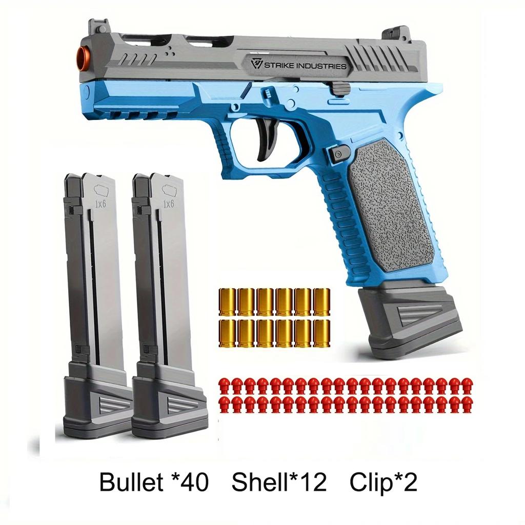 Continuous Firing Toy Gun SIG17 Shell Ejceting AutomaticEVA Foam Blaster Outdoor CS Shooting Weapons Pistol for Kids Gift
