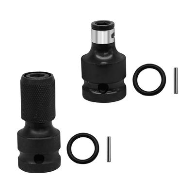 1/2 Inch Square Drives To 1/4 Inch Hex Female Socket Adapter Converters Chuck Adapter for Impact Air Electric Wrench