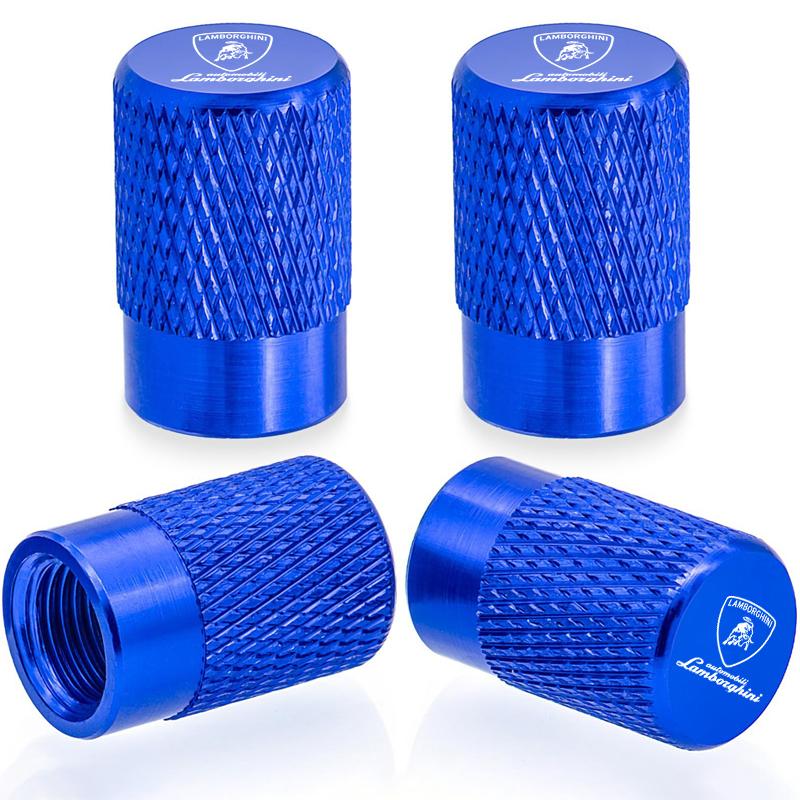 4Pcs Car LOGO Wheel Tire Valve Stems Caps Aluminum Tyre Rim Stem Covers Airdust Waterproof For Lamborghini Urus HuracanAventador