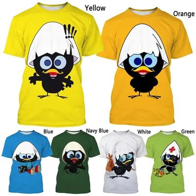 Neues modisches T-Shirt mit 3D-Print im Cartoon-Stil von Calimero für Jungen und Mädchen – Sommerliches, lässiges Kurzarm-Top mit Rundhalsausschnitt – Designer-T-Shirt
