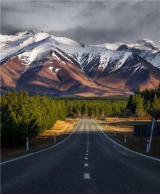 Ruopoty Oil Painting Digital Highway Art Unique Gift Hand-Painted Digital Landscape Painting Living Room Decoration