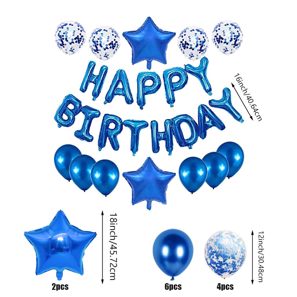 25 Pcs Birthday Party Decorations Happy Birthday Balloon Banner Gold Foil Birthday Party Decorations, Christmas