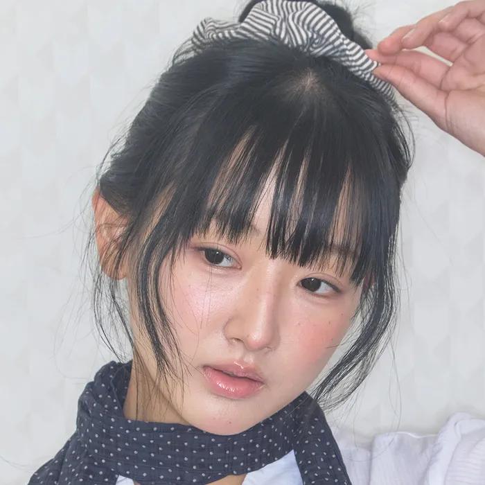 cozy stripe scrunchie brown