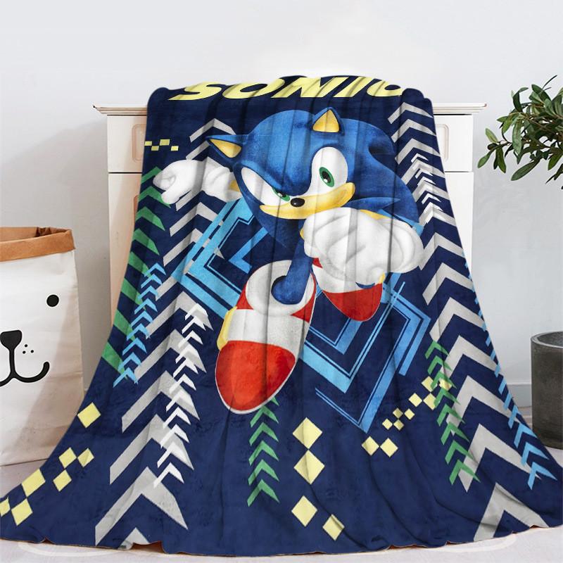 Entzückende Sonic Igel Plüsch Fleece Decke Für Kinder Perfekt Für Winterlichen Komfort