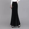 Extended Gold Velvet Skirt Fishtail Skirt Autumn and Winter Slim Tall Person with Hip-covered Long Skirt Female Temperament