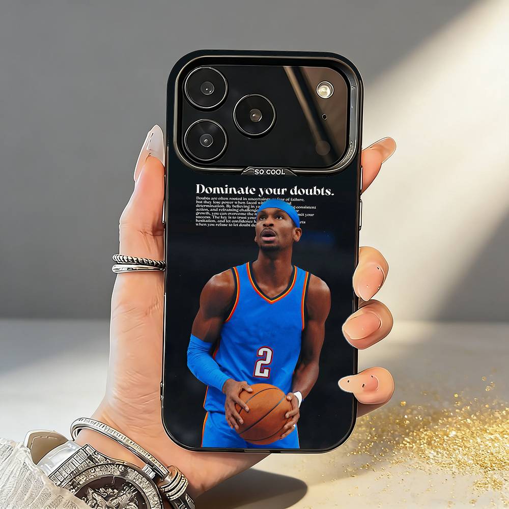 

S-Shai G-Gilgeous A-Alexander Phone Case For iPhone17 16 15 14 13 12 Pro Max Grey Black Matte Laser Metallic Aurora Funda iPhone17air