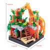 Zoo Giraffe Building Block Figurine Scene Accessories Plant Vegetable Puzzle Assembly Toy
