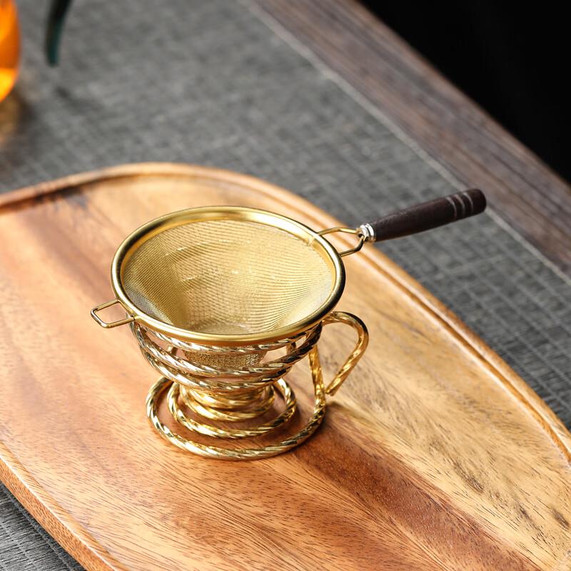 Wooden Handle Stainless Steel Tea Strainer