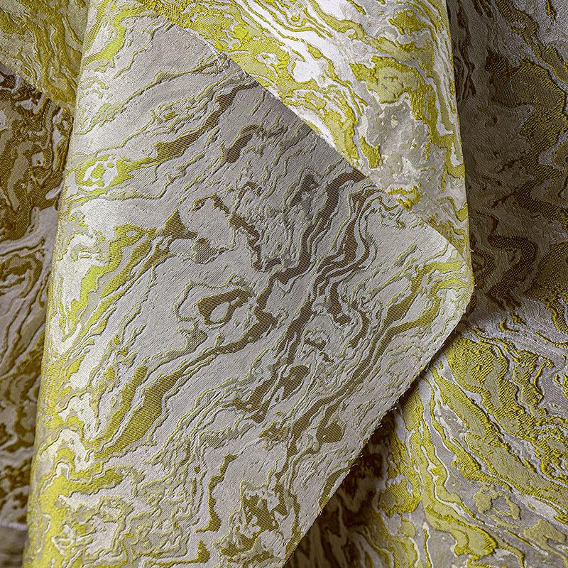 50x145cm Shiny Glossy Heavy Embroidery Texture Designer Fabric Wave Lava Weave Jacquard Fabric For Sewing Coat Jacket Pants