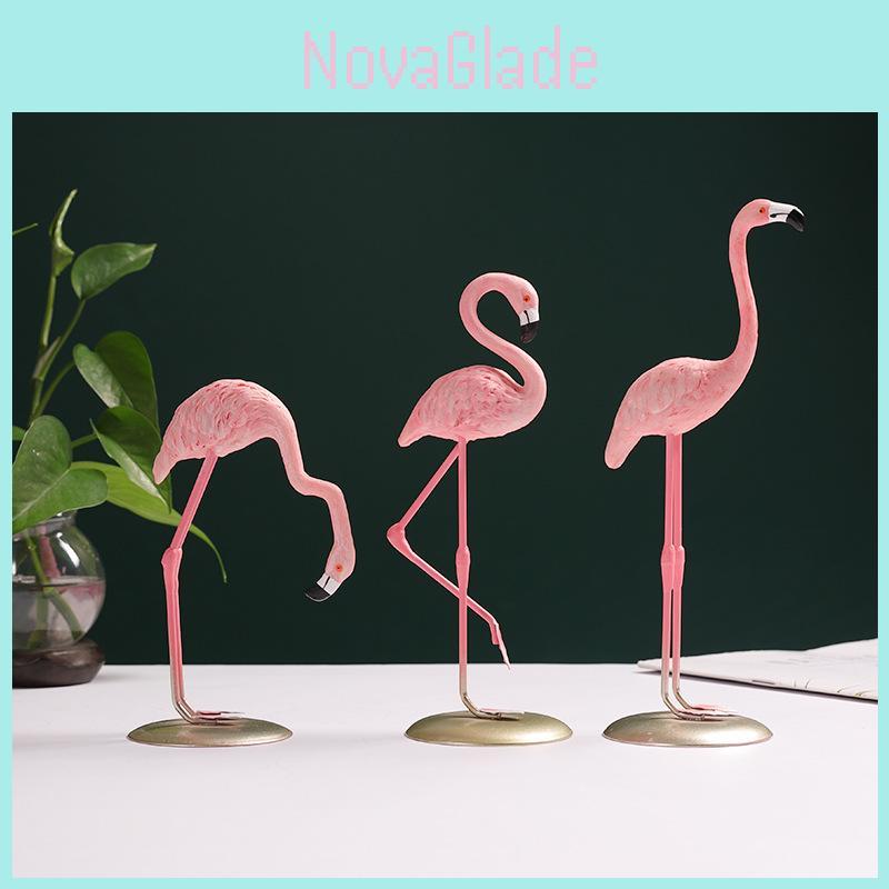 Flamingo Resin Animal Statue For Christmas Valentines Day Gift For Kids