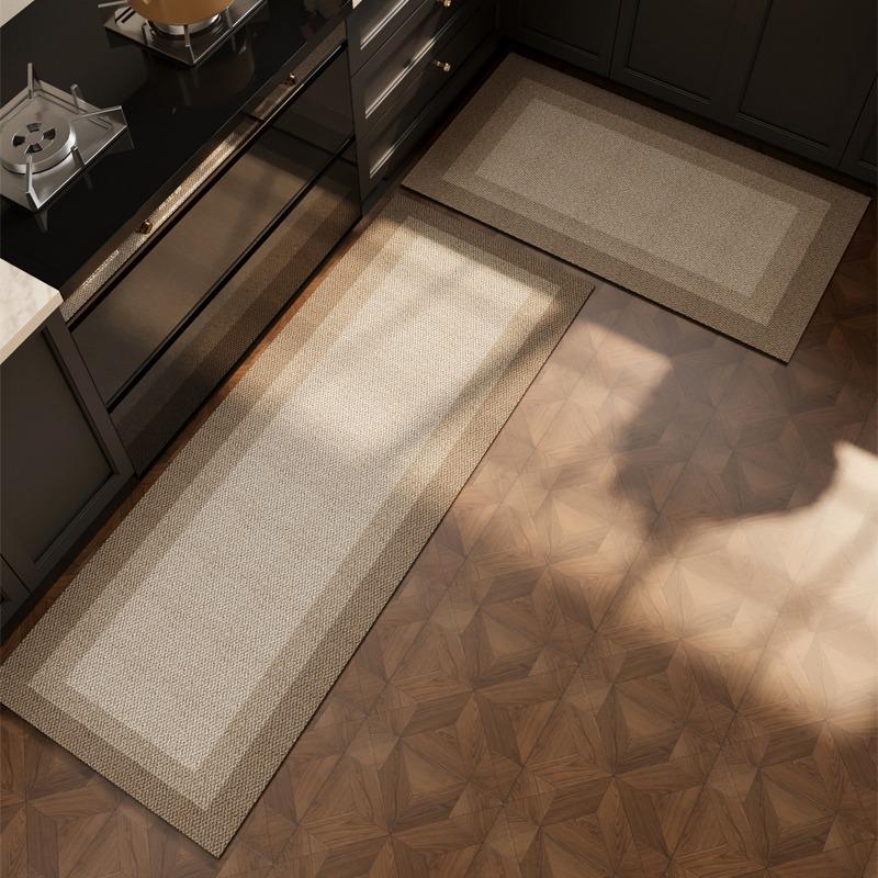 Kitchen Floor Mat Pvc Waterproof Leather Carpet Dirt-resistant Carpets Long Foot Mats Non-slip Oil-proof Modern Home Decor Rug