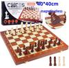 Solid Wood Foldable Double Queen Chess Set for Adults & Children