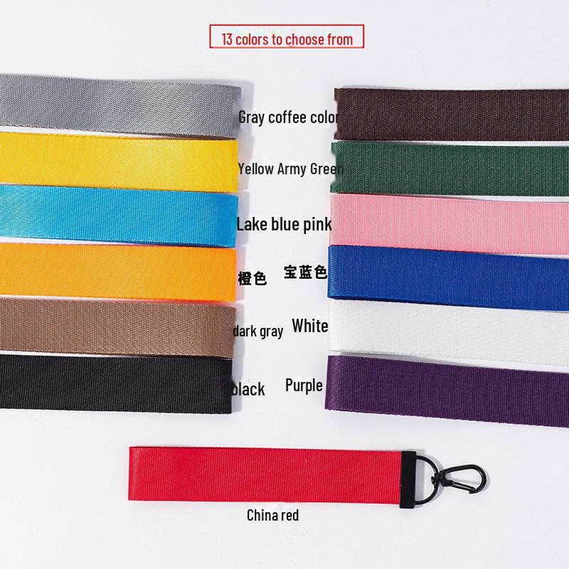 Portachiavi a nastro personalizzato a 13 colori: Ciondolo Piccolo Creativo per Zaini Scolastici e Regali di Gioielleria