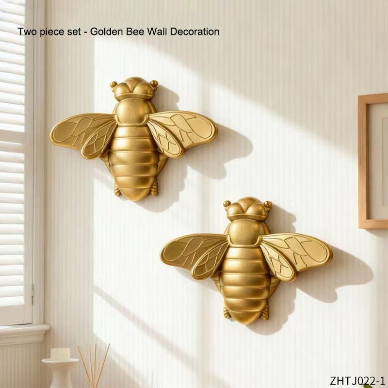 Golden Bee Decoration Creative Insect Hanging Decoration Home Bedroom Dining Room Wall High-End Artistic Wall Hanging Gift