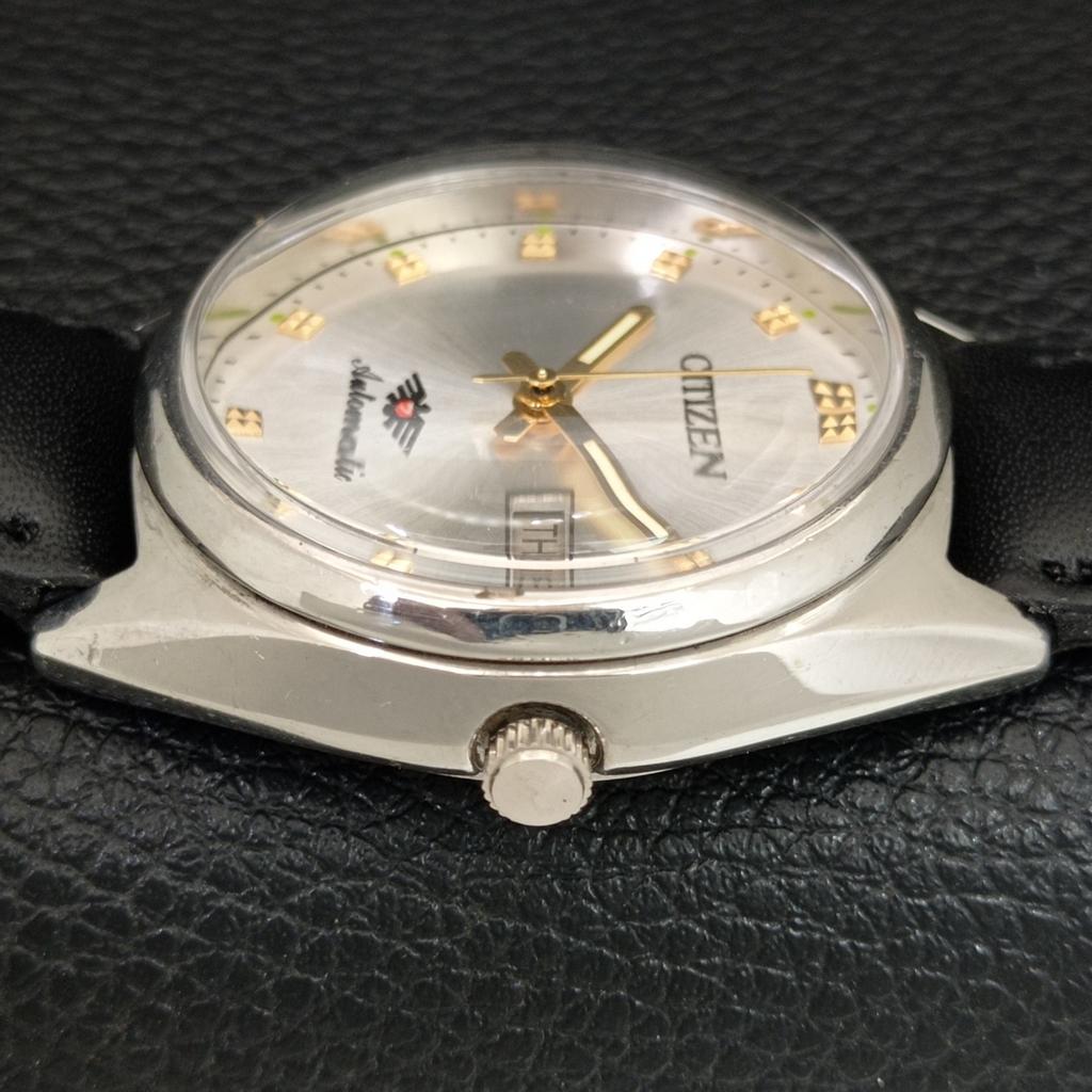 AUTOMATIC VINTAGE CITIZEN 8200 JAPAN MENS SILVER COLOR DIAL WATCH a706837-1