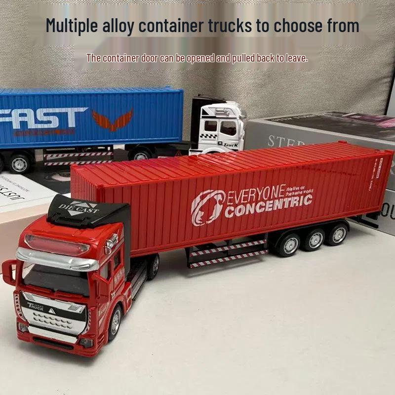 Alloy Semi-Trailer Transport Truck Toy - Durable Model for Boys