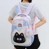 Lightweight Large Capacity Cat Cartoon School Backpack for Boys and Girls