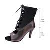 Rhinestone Block Heel, Pointed Toe, Black Butterfly Fashion Mesh Cutout Women's Fashion Shoes