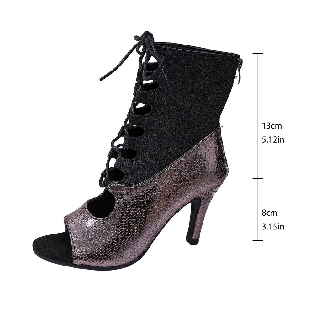 Rhinestone Block Heel, Pointed Toe, Black Butterfly Fashion Mesh Cutout Women's Fashion Shoes