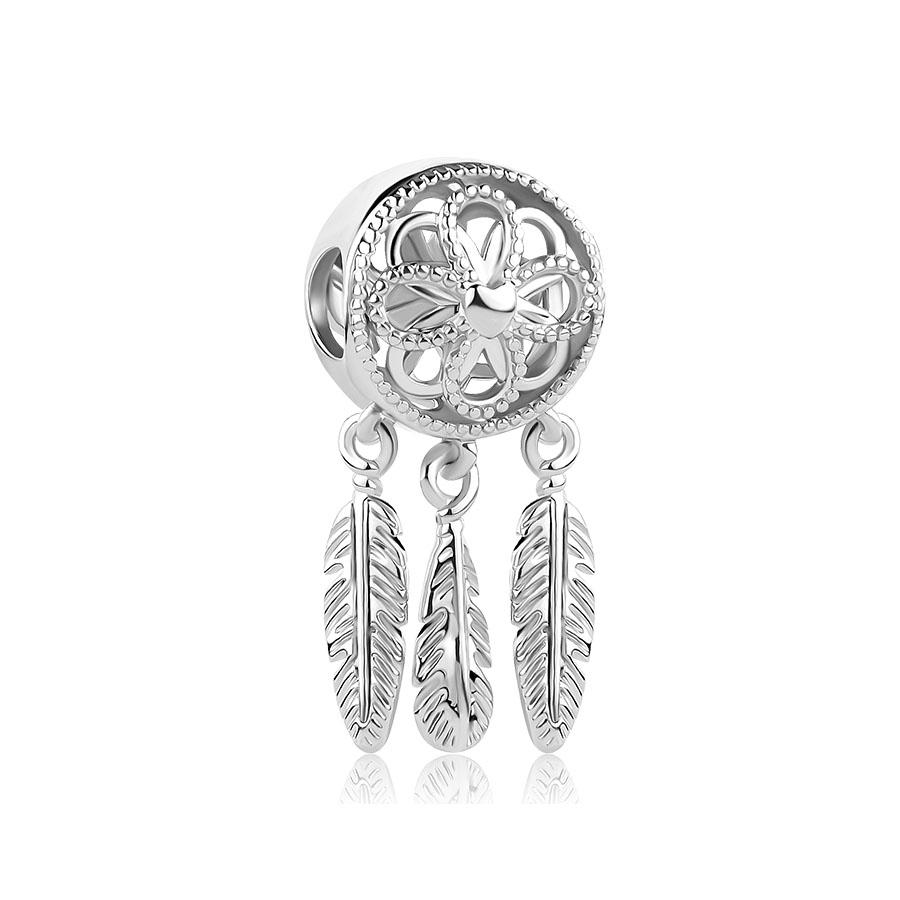 copper Feather Dream Catcher Tassel Pendant Charm Bead Suitable Ideal For Authentic Womens Bracelets Do It Yourself Jewellery Gifts