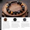 Triple Protection Bracelet For Men Women Handmade 10mm Beads Bracelet With Obsidian Hematite Natural Crystals For Protection And Balance