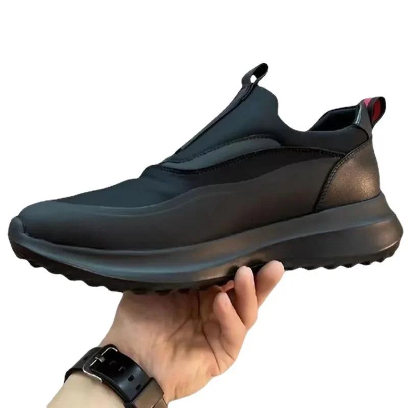 2025 New Black Series Casual Shoes for Men's Low Top Comfortable Soft Running and Sports Shoes Zapatillas Deportivas