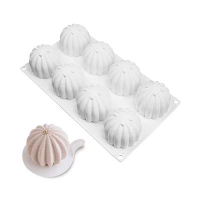 Silicone Mousse Cake Mold, Baked Food Dessert Mousse DIY Chocolate Soap Candle Mold, Cactus Shape, 8 Holes