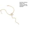 Flower Drop Y Necklace Women Flower Choker Chain Adjustable Dainty Long Necklace Gift for Wedding Birthday Anniversary