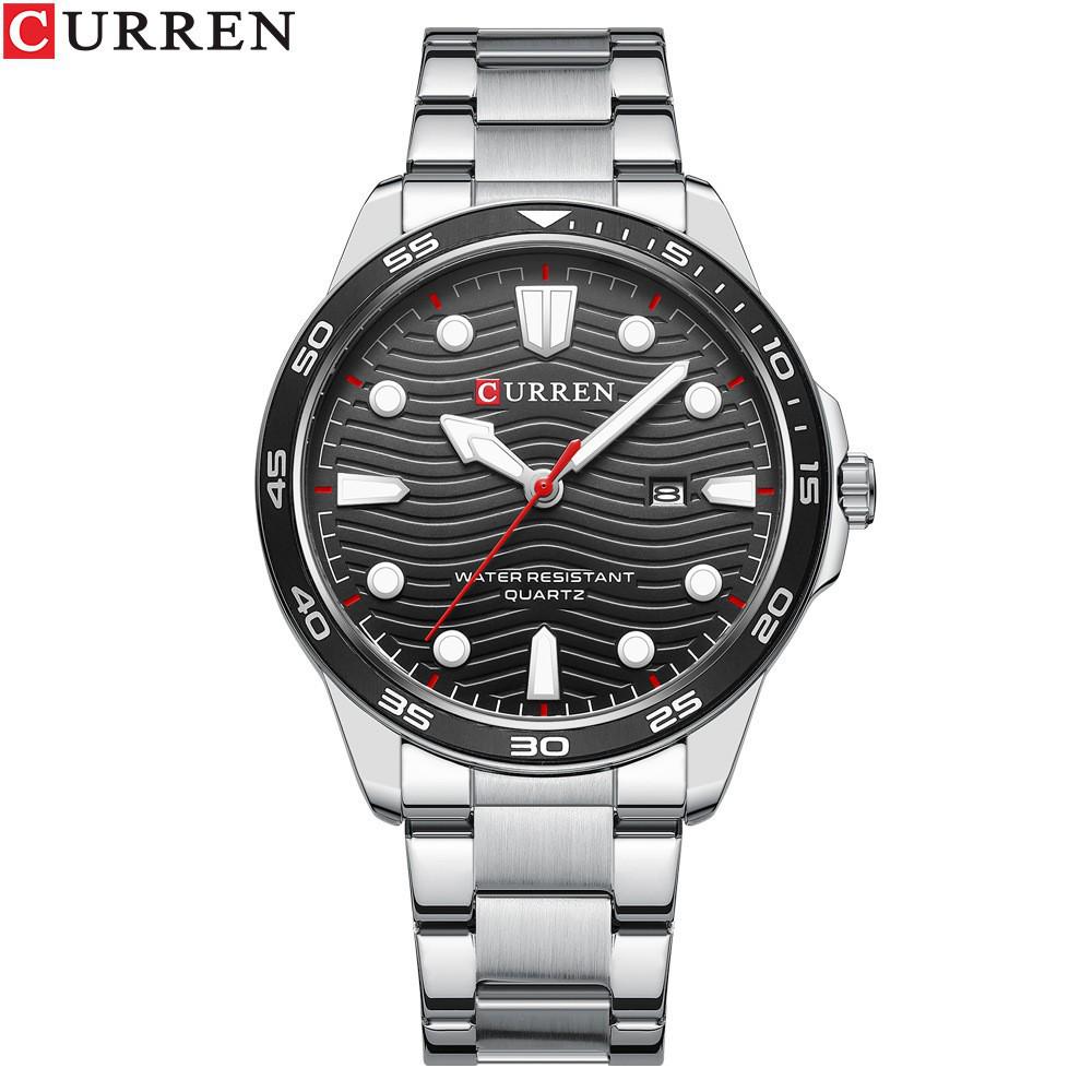 Curren 8426 Men s Luminous Quartz Watch with Calendar, Steel Band, Waterproof.