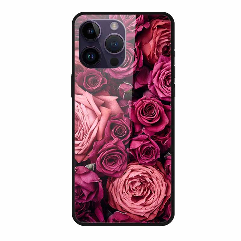 Tempered Glass Case For iphone 15 Pro Max Case Hard Glass Back Cover Soft TPU Bumper For iphone 16 Pro Max Phone Case 16Pro Max