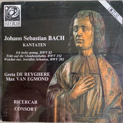 CD BACH, JOHANN SEBASTIAN BACH - Kantaten B.w.v.82, 152, 202  RIC061041 Ricercar 1989 Belgium Classical Used