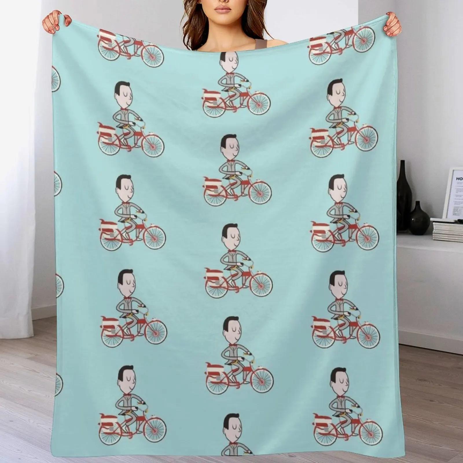 My Bike Pee Wees Big Adventure Throw Blanket Compact Warm Blanket for Car Road Trip 102x76cm(40x30in)