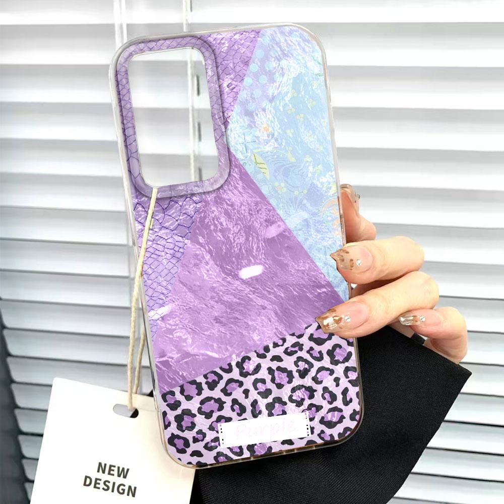 For Samsung Galaxy S25 S26 Ultra S24 S23 Plus S21 FE S26+ S22+ Shockproof Phone Case Korean Four-colorful Leopard Pattern Cover