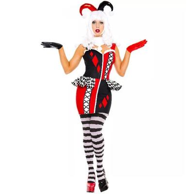 M-XL Halloween Costume Circus Clown Show Uniform Suit Cosplay Masquerade Costume
