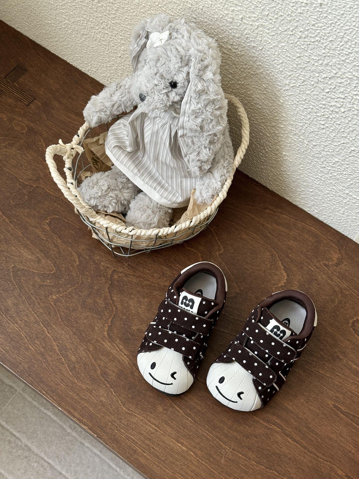 

XSHX смайлик в горошек | Милые толстоголовые бархатные осенне-зимние теплые на липучке с тонкой нескользящей подошвой для мальчиков и девочек 25