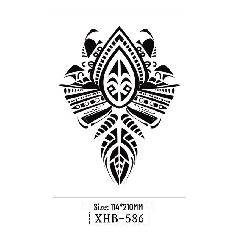 Vattentäta Svarta Djur Halvarm Tatuering Klistermärken