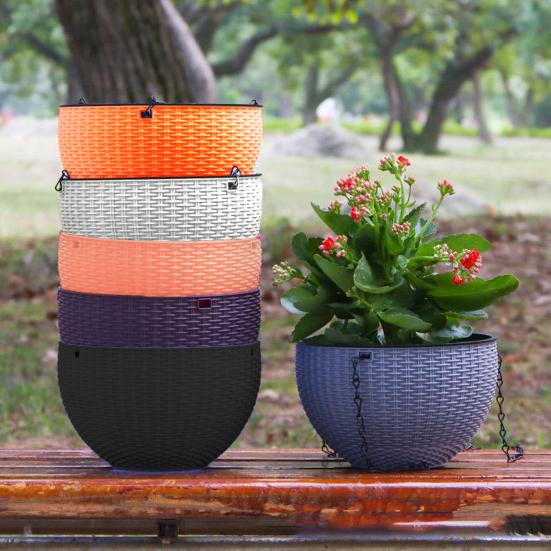 1 sada květináčů s rychlým vypouštěním Ruční výroba Silná nosnost na vodu v interiéru Samonasávací koš na květiny s háčkem Domácí dekorace