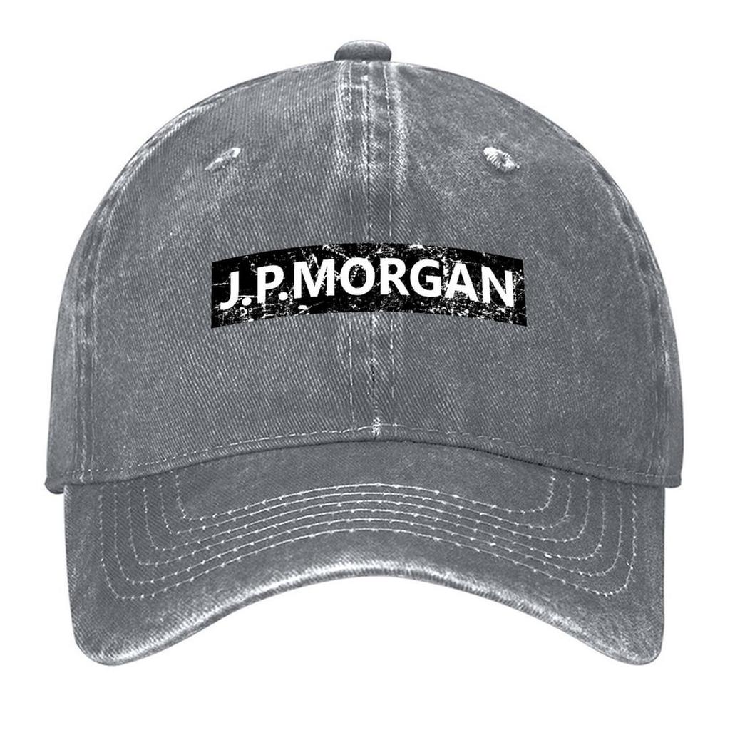 JP Morgan with distressed design in black Baseball Cap Bobble Hat hats on offer Horse Hat designer cap For Women 2025 Mens
