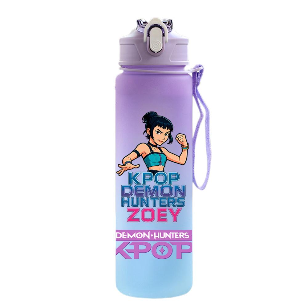 750Ml Water Bottle Demon Hunters Printed Large Capacity Drinking Cup Portable Outdoor Sports Water Cup Children Kid Gift