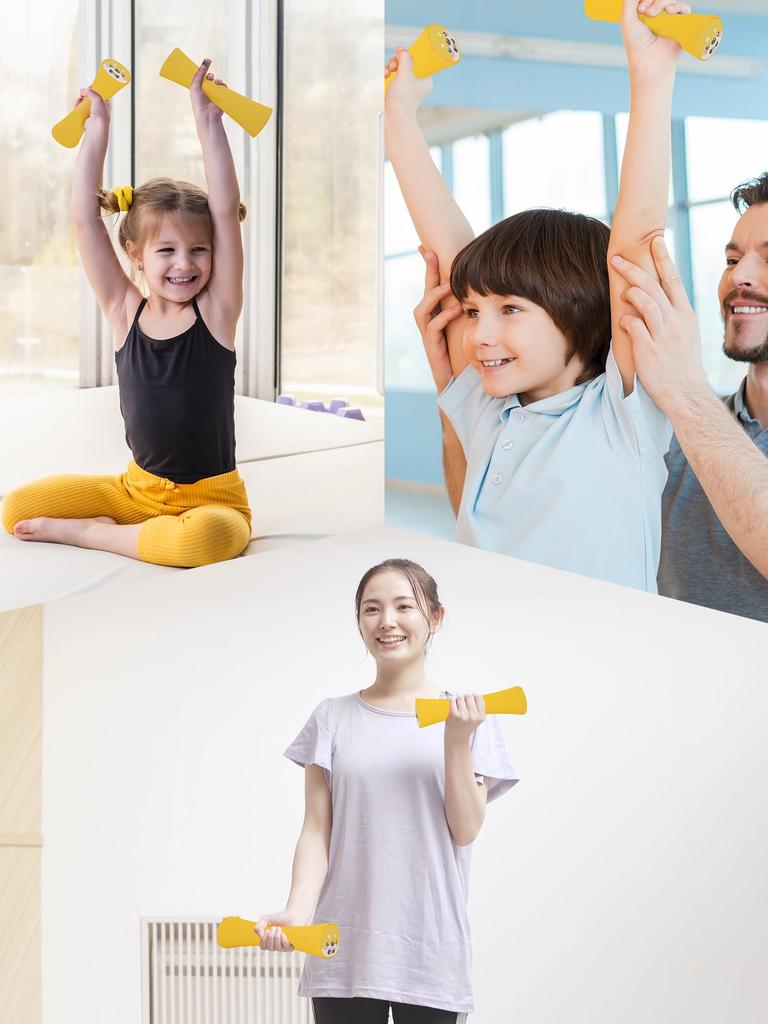 PROIRON Dumbbells, 1kg (2-Pack), Iron Dumbbells, 1kg and 1.5kg, Perfect for Beginners, Kids, and Women, Cute Design, Silica Gel Material