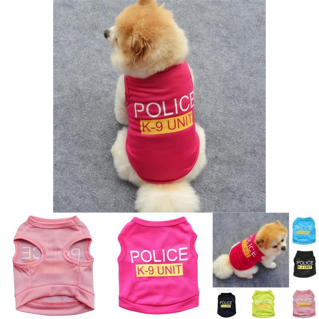Stilvolles Haustier Hund Schwarz Polizei K-9 Einheit Weste T-Shirt Für Modische Welpen Und Katzen