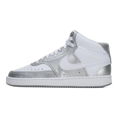Scarpe da Ginnastica da Donna Court Vision Mid Argento Metallizzato Bianco CD5436-108