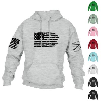 Men's Casual Hooded Loose Long Sleeve Printed Sweatshirt With Pockets