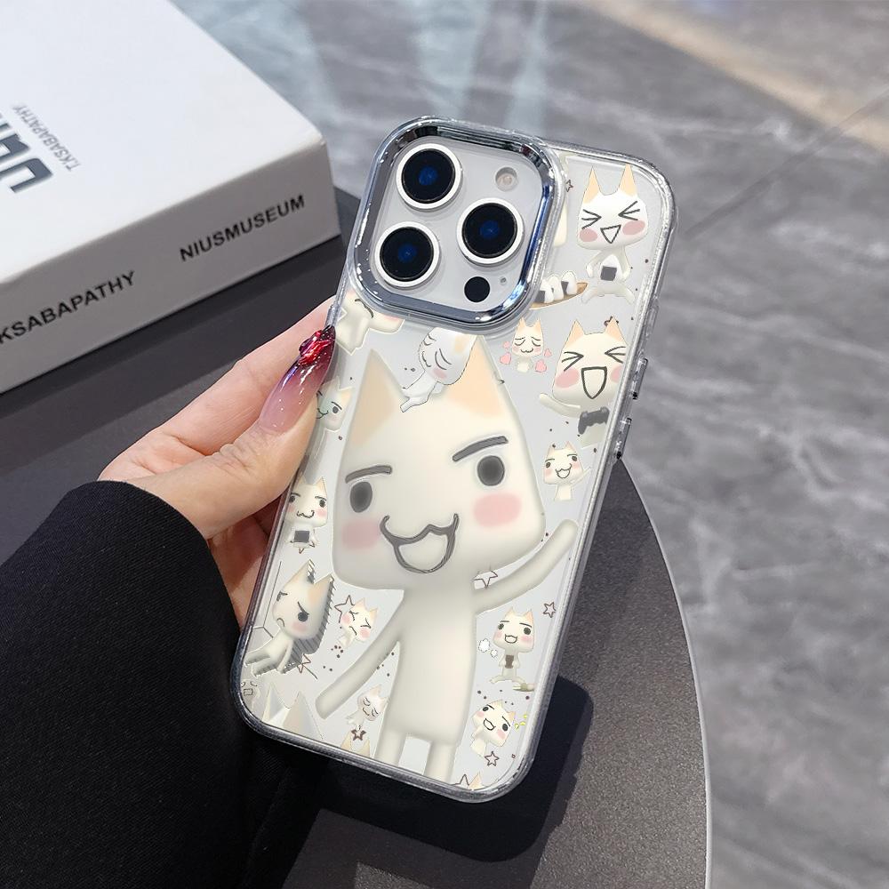 

INS Милый Чехол для Телефона с Котом Торо Иноуэ для iPhone 17 16e 16 15 14 13 12 11 mini Pro Max X XR XSMAX 8 Air Plus Прозрачный Мягкий Чехол iPhone 17