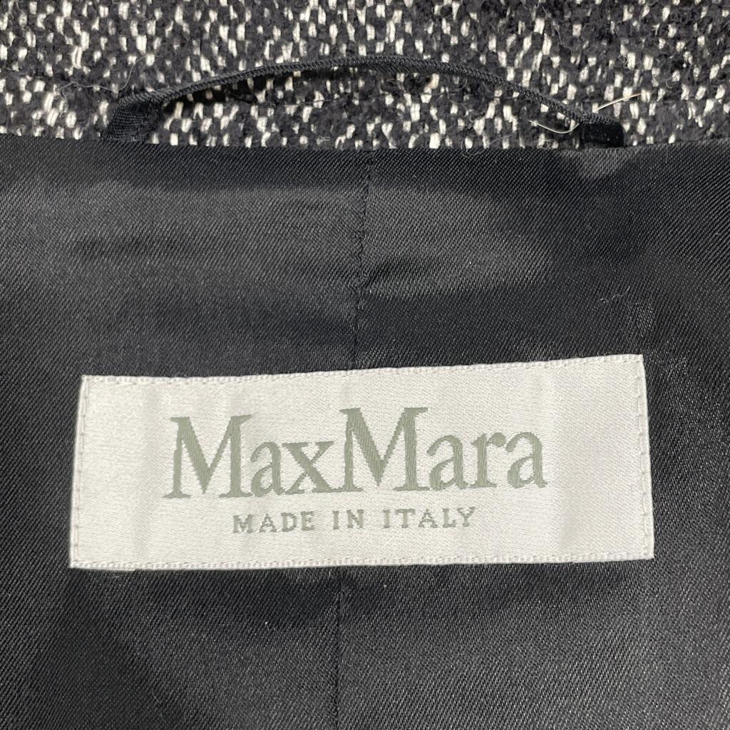 Max Mara Black x Gray Tweet Jacket Jacket 34 Black Grey TweedUsed