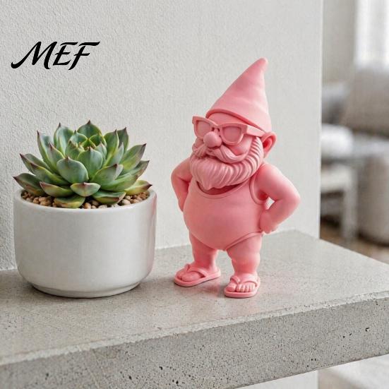 Creative Holiday Gifts for Friends 3D Printed Beach Gnome Statue with Swimsuit Sunglasses, Waterproof Decorative Durable Fade Resistant Decorations