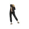 Puma Logo Print Drawstring Cuffed Knit Joggers Women Bottoms Black 673639-01