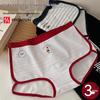FitonTon Women's Cotton Anti-Bacterial Boxer Briefs 3-Pack