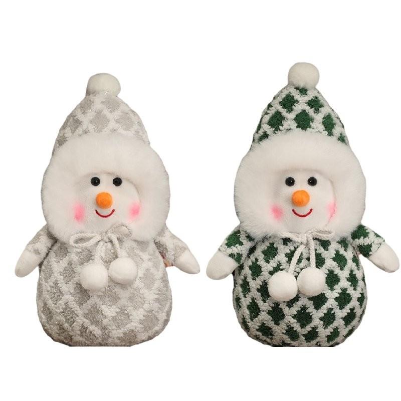 Adorable Plush Christmas Snowman Decoration Cute Stuffed Toy For Kids And Girlfriends