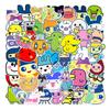 54 Cute Cartoon Tamagotchi Stickers for Skateboards, Stationery, and Notebooks - DIY Decorative Set